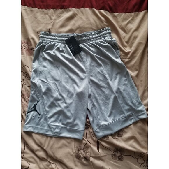 Jordan Rise Striped Triangle Basketball Shorts Men's Size Large  Color: Wolf Gra - Picture 5 of 11